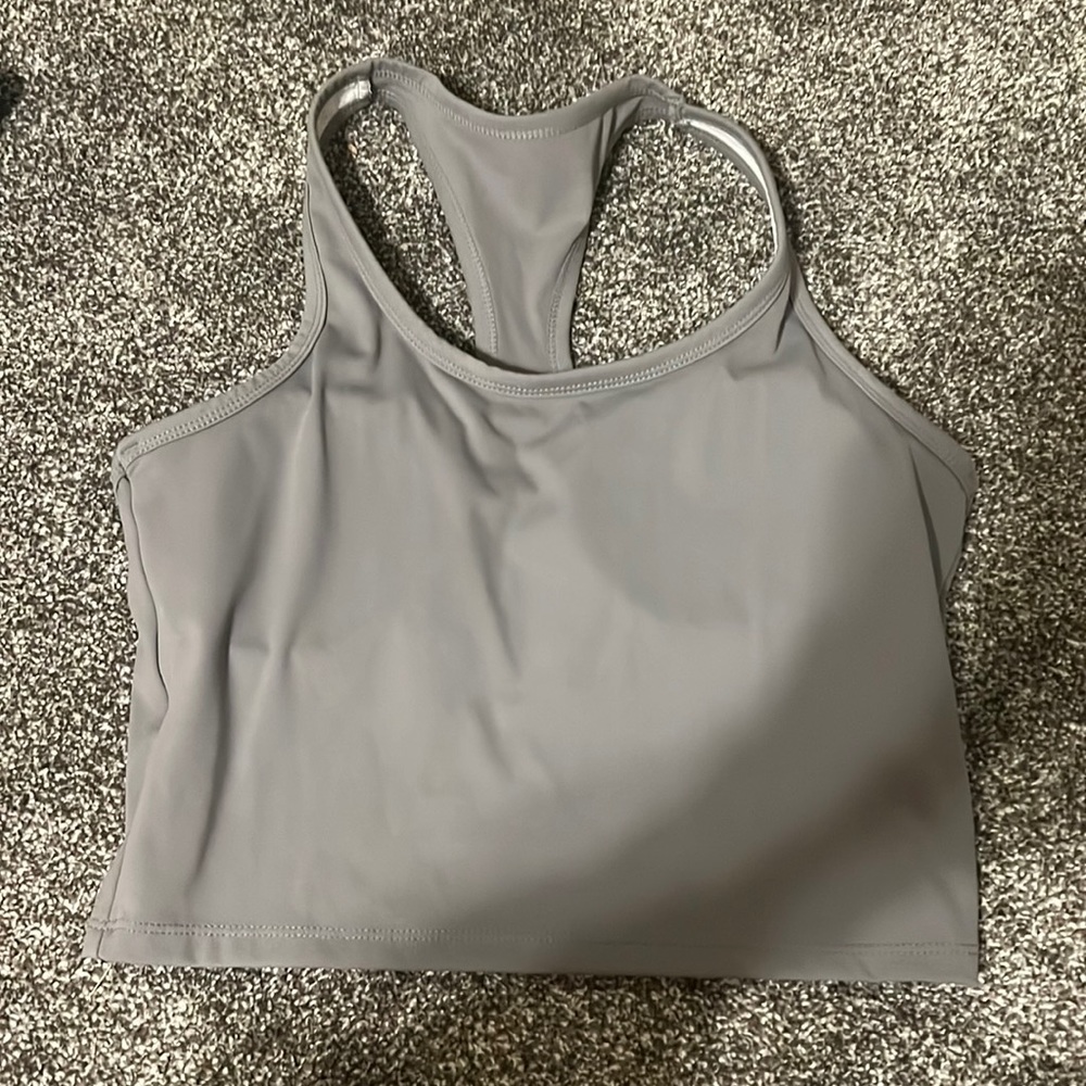 Gray Halara cropped tank size medium